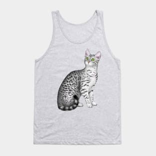 Egyptian Mau (Green Background) Tank Top